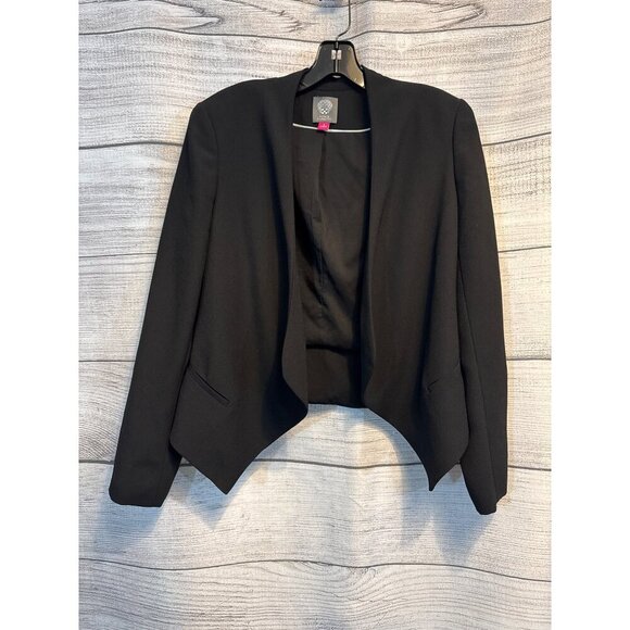 Vince Camuto Black Tailored Draped Blazer Jacket Size 4 - Picture 1 of 3
